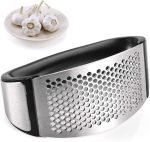 Garlic Press Rocker;  Stainless Steel Garlic Crusher Chopper Mincer Squeezer - Image 2
