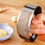 Garlic Press Rocker;  Stainless Steel Garlic Crusher Chopper Mincer Squeezer - Image 3