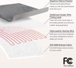 Heated Blanket Electric Blanket Throw with 5 Heating Levels & 4 Hours Auto Off;  Electric Blanket Super Cozy Machine Washable;  Sherpa Electric Throw with Fast Heating(50 x 60 Inches;  Grey) - Image 3