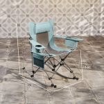 Folding Rocking Camping Chairs, Portable Chairs with Headrest, Cooler Bag, Cup Holder, Carry Bag, 2 Pack, Gray - Image 3
