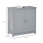 Bathroom Vanities, Bathroom Sink Cabinets with U-Shape Cut-Out and Adjustable Internal Shelf, Gray - Image 3