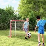 Backyard Soccer Goal, All Weather Practice Soccer Net with Steel Frame, PE Mesh for Backyard, Easy Assembly - Image 2
