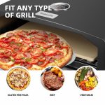 15.7" x 13.7" x 4"Portable Pizza Oven for Outdoor Camp Stove and Indoor Gas Range,Stove Burner Top Pizza Box with Pizza Stone and Pizza Peel,Black - Image 2