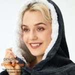 Krifey Wearable Blanket Hoodie, Oversized Sherpa Hooded as Birthday Gifts for Mom Women Girlfriend Men, Cozy Sweatshirt with Giant Pocket - Image 2