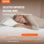 VEVOR Heated Mattress Pad 39x75 in Electric Warmer Coral Fleece with Auto Off - Image 2