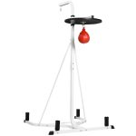 2 in 1 Punching Bag Stand, Adjustable Height Heavy Bag Stand with Weighted Base and Speed Bag, Freestanding for Home Gym