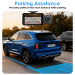 3 Channel Dash Cam for Cars, 1080P Full HD Front Camera (140° Wide View) with 480P Interior & Rear Cameras, 360° Vehicle Protection, Picture-in-Picture Display for Collision Evidence - Image 2