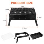 Portable BBQ Grill Foldable Charcoal Grill Lightweight Smoker Grill for Camping Picnics Garden Grilling - Image 3