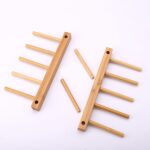 1pc Bamboo Dish Plate Bowl Drainer Storage; Cup Book Pot Lid Cutting Board Drying Rack; Stand Drainer Storage Holder Organizer Kitchen Cabinet; Keep Dry; 13.1in*5in - Image 7