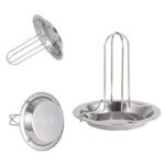 1 Pc Grilled Chicken Rack Barbecue Grillen Cooking Camping Roaster Bbq Rack Accessories Outdoor Rack Chicken Non-stick Pan - Image 3