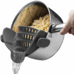 1pc Silicone Pot Strainer And Pasta Strainer, Adjustable Silicone Clip On Strainer For Pots, Pans, And Bowls, Kitchen Gadgets - Image 4