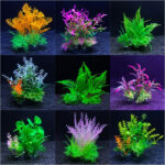 Aquarium Plants-Artificial Fish Tank Plants; Plastic Artificial Plant; Fish Hides Aquatic Plants - Image 2