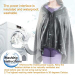 USB Winter Cold Protection Body Warm Shawl Warmer Heated Electric Heated Plush Blanket Flannel Heated Shawl Outdoor Office Home - Image 6