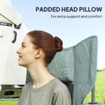 Folding Rocking Camping Chairs, Portable Chairs with Headrest, Cooler Bag, Cup Holder, Carry Bag, 2 Pack, Gray - Image 6