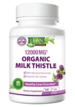 Liver Cleanse Detox & Repair Organic Milk Thistle 12000 Mg 120 Day Support Supplement 30X Seed Extract with Silymarin Pills MD Pure Herbal Kidney Lung Health Fast Active Aid Formula 120 Capsules