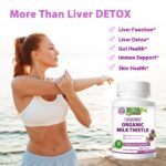 Liver Cleanse Detox & Repair Organic Milk Thistle 12000 Mg 120 Day Support Supplement 30X Seed Extract with Silymarin Pills MD Pure Herbal Kidney Lung Health Fast Active Aid Formula 120 Capsules - Image 4