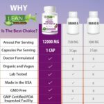 Liver Cleanse Detox & Repair Organic Milk Thistle 12000 Mg 120 Day Support Supplement 30X Seed Extract with Silymarin Pills MD Pure Herbal Kidney Lung Health Fast Active Aid Formula 120 Capsules - Image 5