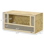Wooden Reptile Terrarium, 31.5"x15.7"x15.7", with Sliding Door, Ideal for Chameleon, Lizard, Snake, Frog, Turtle Pet Enclosures - Image 3