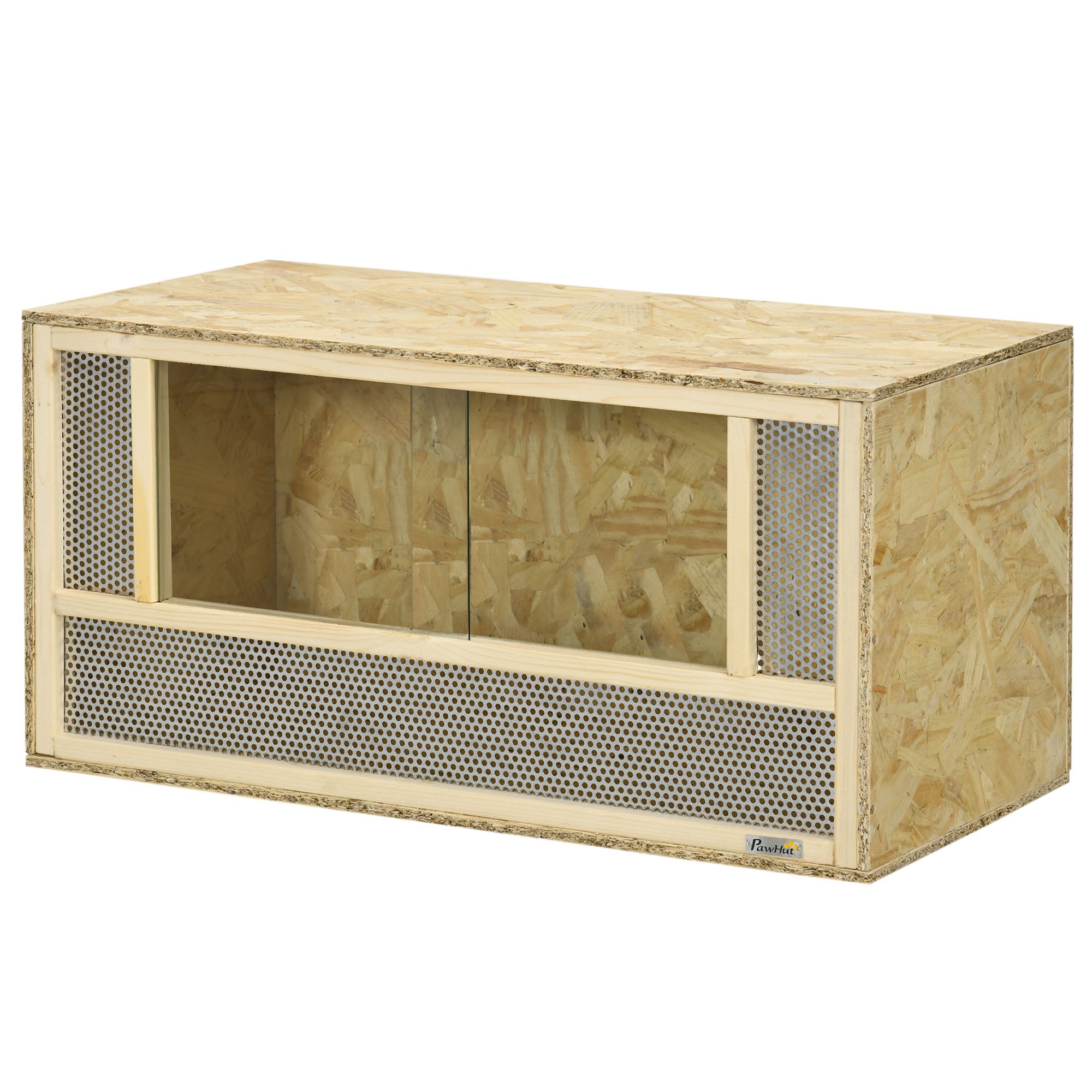 d0102774zn6 Wooden Reptile Terrarium, 31.5"x15.7"x15.7", with Sliding Door, Ideal for Chameleon, Lizard, Snake, Frog, Turtle Pet Enclosures - Image 1
