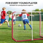 Backyard Soccer Goal, All Weather Practice Soccer Net with Steel Frame, PE Mesh for Backyard, Easy Assembly - Image 6