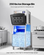 Commercial Ice Maker Storage Bin 250lbs Capacity Stainless Steel Ice Storage Bin - Image 2