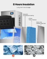 Commercial Ice Maker Storage Bin 250lbs Capacity Stainless Steel Ice Storage Bin - Image 3