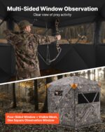 6-7 Person Portable Hunting Blind Ground Deer Duck Blind with Carrying Bag - Image 2