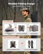 6-7 Person Portable Hunting Blind Ground Deer Duck Blind with Carrying Bag - Image 6