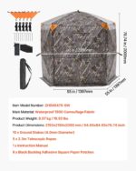 6-7 Person Portable Hunting Blind Ground Deer Duck Blind with Carrying Bag - Image 7