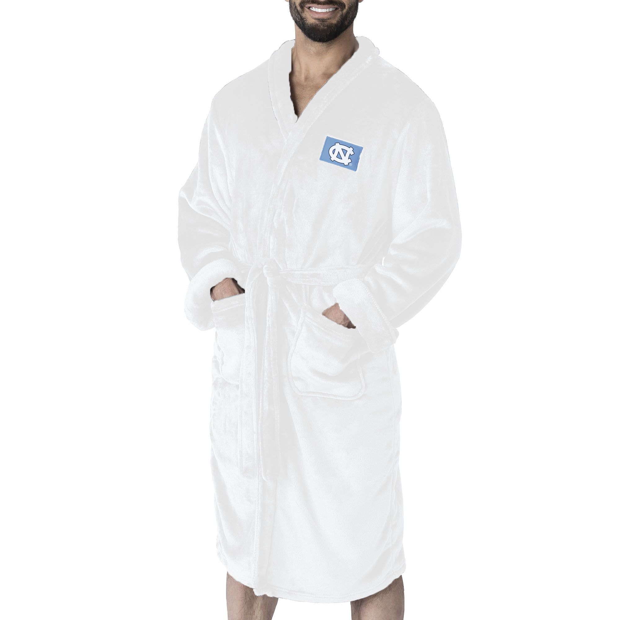 d01027hhakv North Carolina Tar Heels NCAA White Out Silk Touch Robe Large/XLarge - Image 1