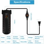 500W Submersible Aquarium Heater Temperature Adjustable External Controller 79Gal Fish Tank Heater Aquarium Thermostat Heater For Freshwater Saltwater - Image 4