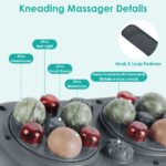 Stone Abdominal Massager - Dual Rotating Heads with 6 Red Lights, 5 Modes 3 Speeds 3 Heat Settings, 2500mAh Rechargeable, Adjustable Belt for Menstrual/Bloating Relief - Image 3