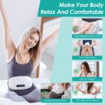 Stone Abdominal Massager - Dual Rotating Heads with 6 Red Lights, 5 Modes 3 Speeds 3 Heat Settings, 2500mAh Rechargeable, Adjustable Belt for Menstrual/Bloating Relief - Image 5