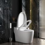 One Piece Bidet Toilet for Bathrooms Smart Bidet Toilet with Warm Air Dryer Heated Seat LED Night Light Auto Open/Close Toilet