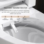 One Piece Bidet Toilet for Bathrooms Smart Bidet Toilet with Warm Air Dryer Heated Seat LED Night Light Auto Open/Close Toilet - Image 6
