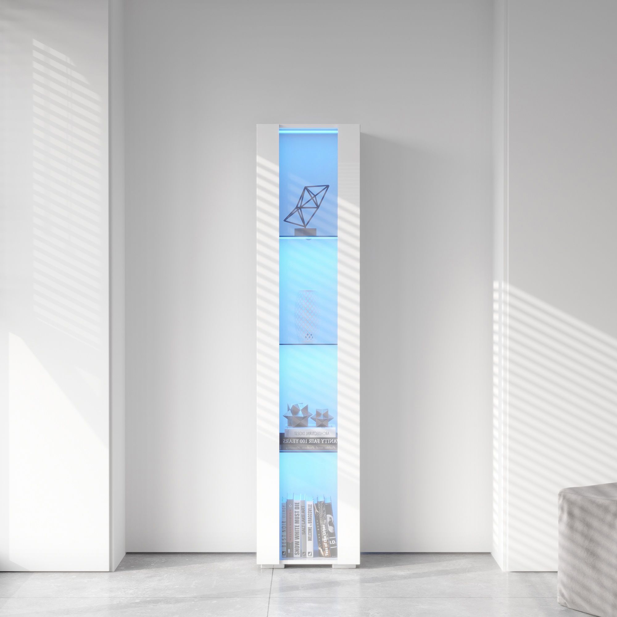 d0102h7bd7x Side cabinet with aluminum strip lamp, - Image 1