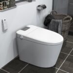 Smart Toilet Bidet Combo with Foot Sensor Open Cover/Seat, LED Display, Self-Cleaning Nozzle, Heated Seat, Night Light, Knob Control, Power Outage Flushing, Soft Close, Auto Flush, with Remote Control - Image 2