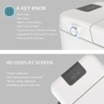 Smart Toilet Bidet Combo with Foot Sensor Open Cover/Seat, LED Display, Self-Cleaning Nozzle, Heated Seat, Night Light, Knob Control, Power Outage Flushing, Soft Close, Auto Flush, with Remote Control - Image 5