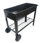Mobile Metal Raised Garden Bed Cart with Legs, Elevated Tall Planter Box with Wheels for Outdoor Indoors House Patio Backyard Vegetables Tomato DIY Herb Grow Black - Image 5