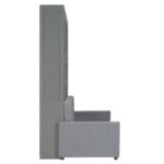 Queen Size Murphy Bed Wall Bed with Cushion,Gray - Image 7