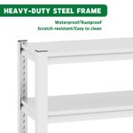 40-50 Gallon Fish Tank Stand - Metal Aquarium Stand, 31.5 "L x 18 "W x 34"H Adjustable Heavy Duty Reptile Tank Stand, Adjustable 3-Tier Fish Tank Rack Shelf for Home Office, Tank Not Included - Image 5