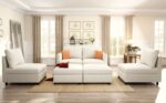 Modern Large Sectional Sofa, U-Shape Modular Sectional Couch with Storage Function,123" Sofa Bed with Ottoman,6 Seat Sectionals Chaise for Living Room,Chenille - Image 6