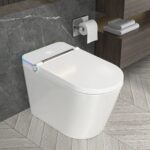 One Piece Smart Toilet With Built-In Bidet, 1.28 GPF Bidet Toilet With Heated Seat Warm Wash, Elongated Bidet Toilet With Self-Clean, Auto Sensor Flush, Digital Display, Night Light - Image 2