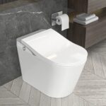 One Piece Smart Toilet With Built-in Bidet, Bidet Toilet With Heated Seat Warm Wash, Elongated Bidet Toilet With Self-Clean, Auto Sensor Flush, Digital Display, Night Light