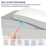 One Piece Smart Toilet With Built-in Bidet, Bidet Toilet With Heated Seat Warm Wash, Elongated Bidet Toilet With Self-Clean, Auto Sensor Flush, Digital Display, Night Light - Image 4