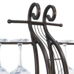 Cello Shape Wine Bakers Rack, Freestanding Wine Rack with Storage Bottle, Wine Storage Home Bar for Liquor and Wine, Organizer for Kitchen, Dining Room - Image 4