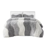 Ombre Shaggy Faux Fur Comforter Set - Image 7