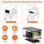 Electric Reptile Heating Pad With Temperature Adjustment IPX7 Waterproof Timer Setting Under Tank Heating Mat for Lizards Turtles Snake Spider Small Animal - Image 4