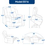 Dual Motor Infinite Position Up to 350 LBS Electric Medium size Genuine Leather Black Power Lift Recliner Chair with 8-Point Vibration Massage and Lumbar Heating - Image 6