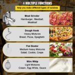 VEVOR Commercial Stand Mixer, 20Qt Stainless Steel Bowl, 1100W 2 in 1 Multifunctional Electric Food Mixer with Meat Grinder & 3 Speeds, Dough Hook Whisk Beater Included, Perfect for Bakery Pizzeria - Image 5